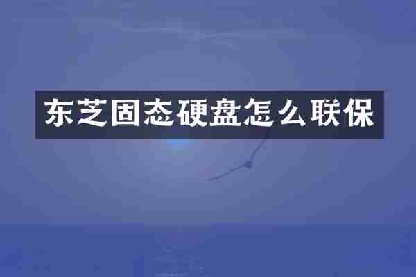 东芝固态硬盘怎么联保