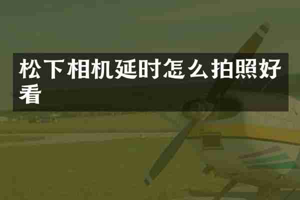 松下相机延时怎么拍照好看