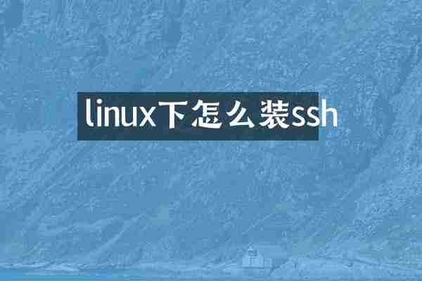 linux下怎么装ssh