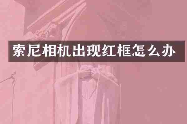 索尼相机出现红框怎么办