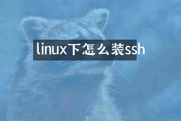 linux下怎么装ssh
