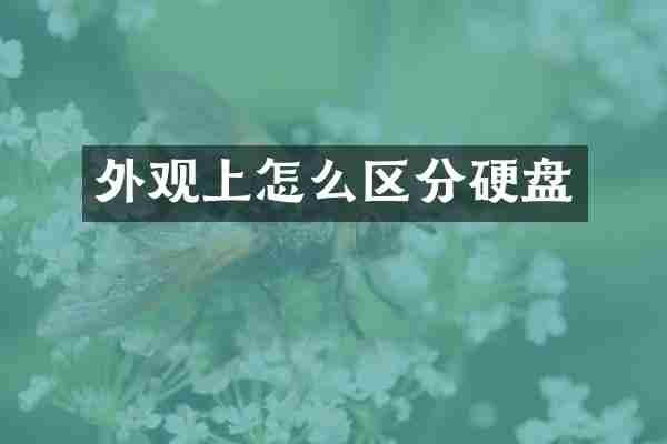 外观上怎么区分硬盘