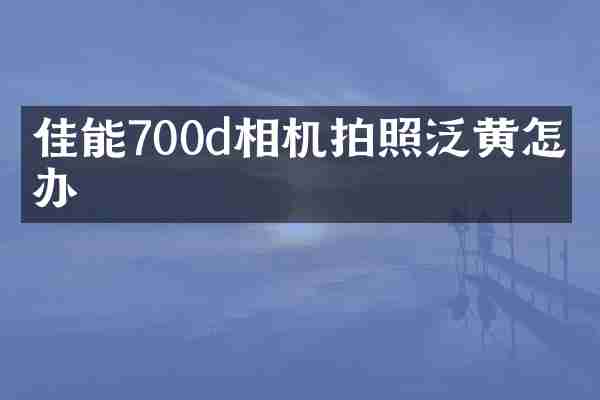 佳能700d相机拍照泛黄怎么办