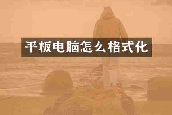 平板电脑怎么格式化