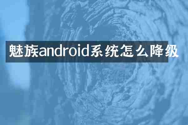 魅族android系统怎么降级