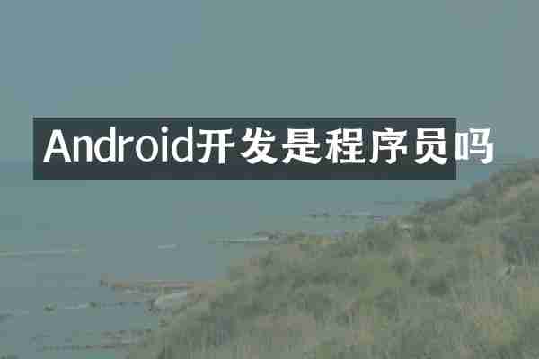 Android开发是程序员吗