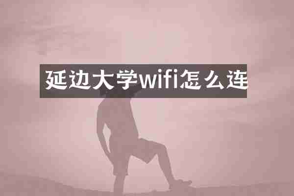 延边大学wifi怎么连
