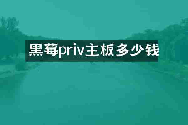 黑莓priv主板多少钱