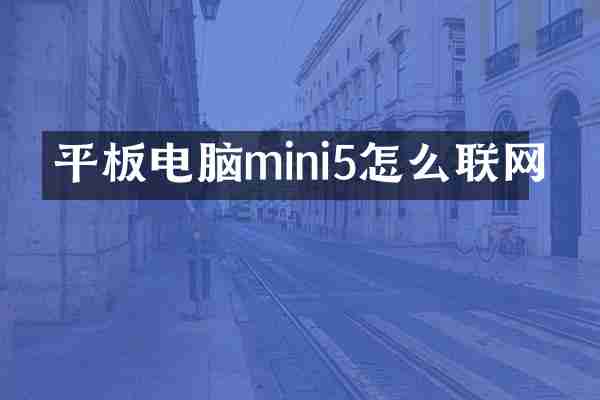 平板电脑mini5怎么联网