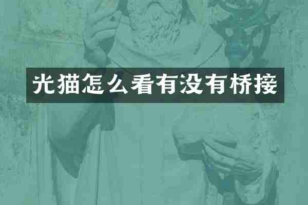光猫怎么看有没有桥接