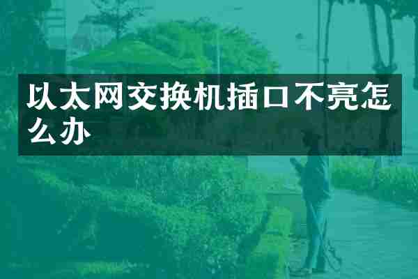 以太网交换机插口不亮怎么办