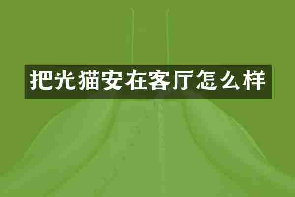 把光猫安在客厅怎么样