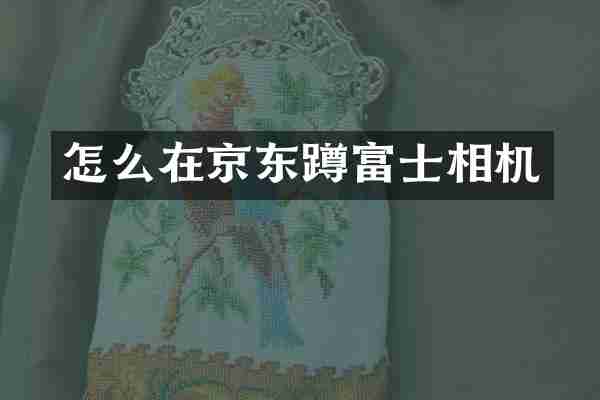 怎么在京东蹲富士相机
