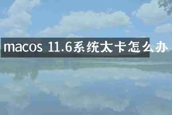macos 11.6系统太卡怎么办