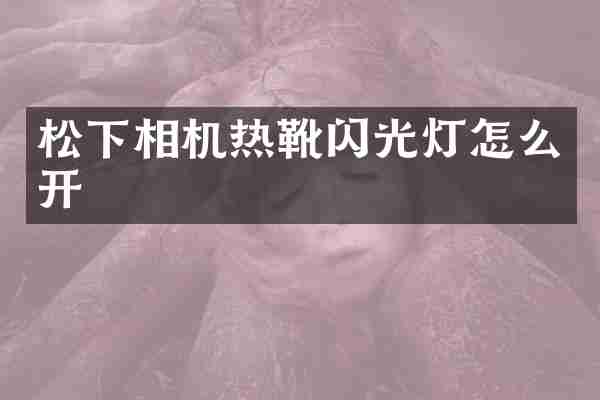 松下相机热靴闪光灯怎么开