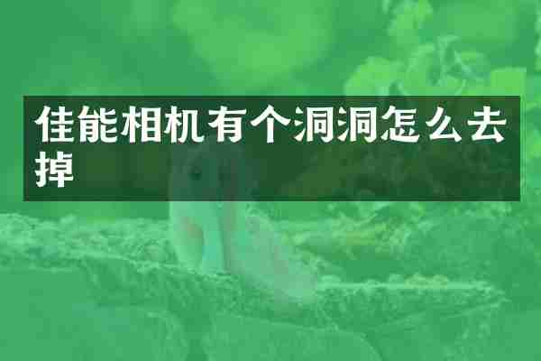 佳能相机有个洞洞怎么去掉