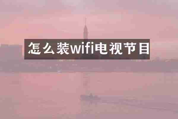 怎么装wifi电视节目