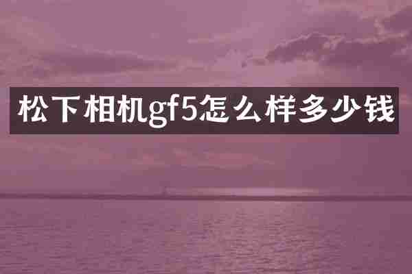 松下相机gf5怎么样多少钱