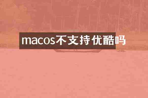 macos不支持优酷吗