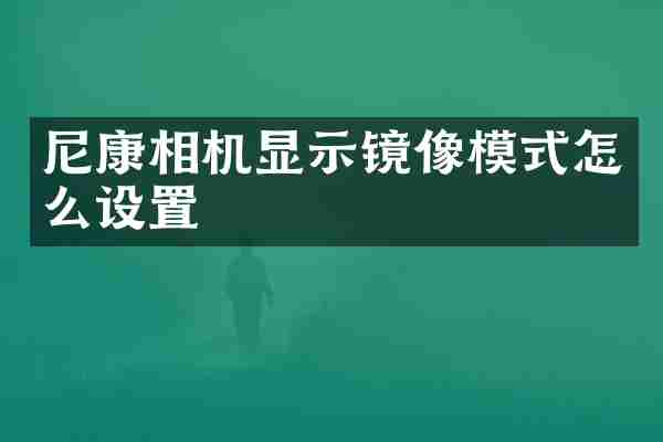 尼康相机显示镜像模式怎么设置