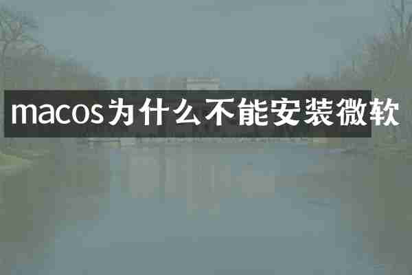 macos为什么不能安装微软