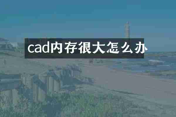 cad内存很大怎么办
