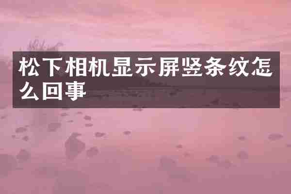 相机显示屏竖条纹怎么回事