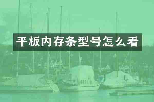 平板内存条型号怎么看