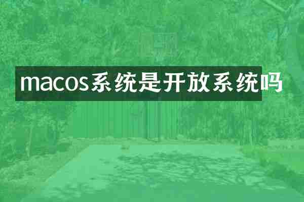 macos系统是开放系统吗