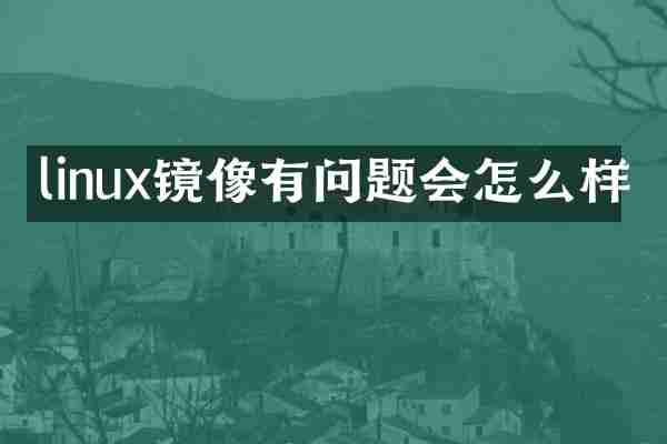linux镜像有问题会怎么样