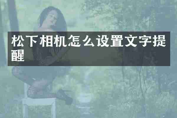 相机怎么设置文字提醒