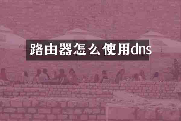 路由器怎么使用dns