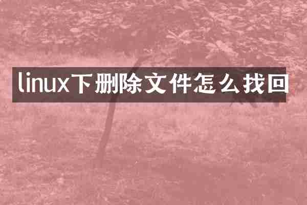 linux下删除文件怎么找回