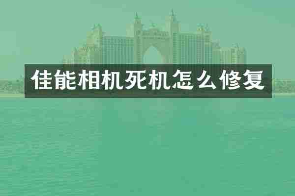 佳能相机死机怎么修复
