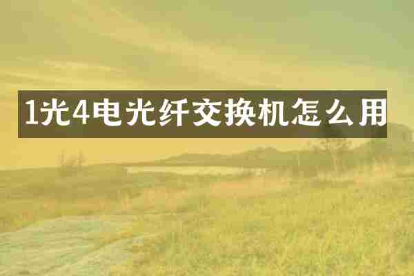 1光4电光纤交换机怎么用