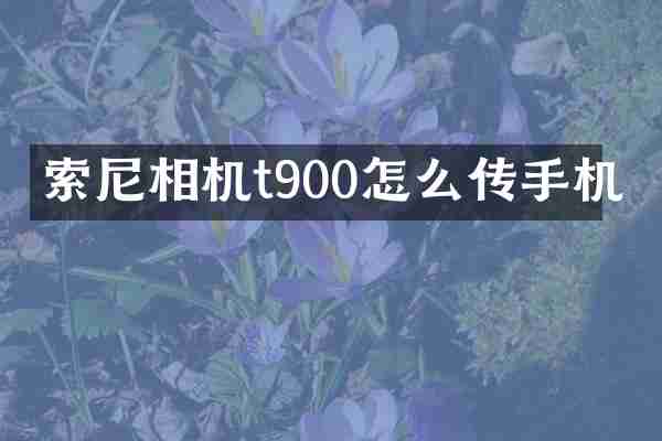 相机t900怎么传手机