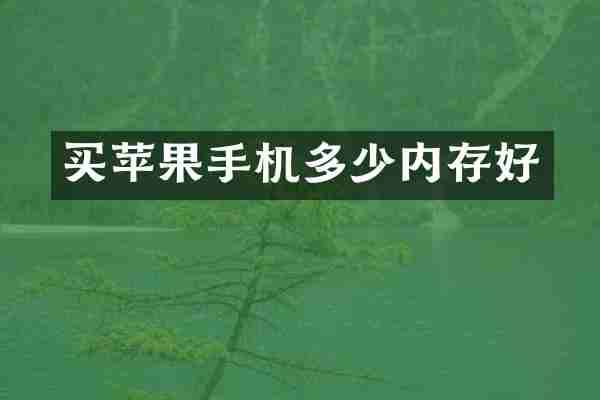 买苹果手机多少内存好