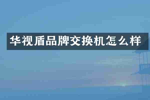 华视盾品牌交换机怎么样