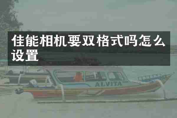 佳能相机要双格式吗怎么设置