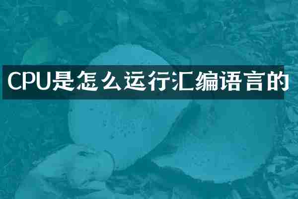 CPU是怎么运行汇编语言的