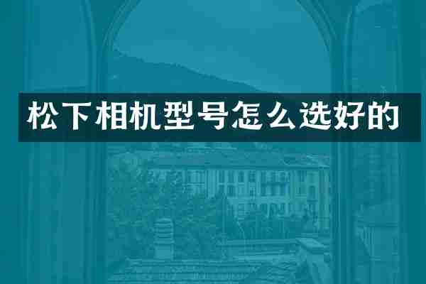 相机型号怎么选好的