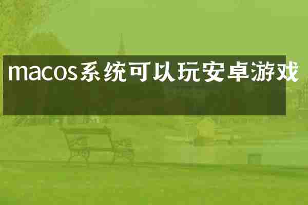 macos系统可以玩安卓游戏吗