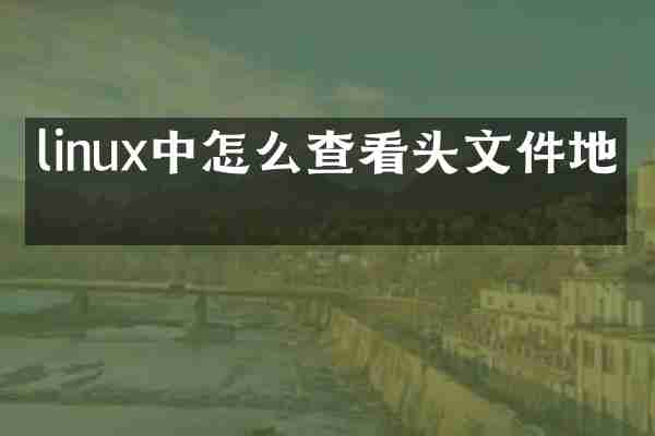 linux中怎么查看头文件地址