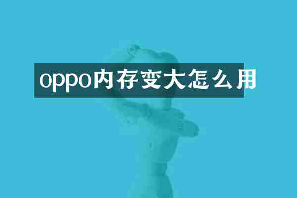 oppo内存变大怎么用