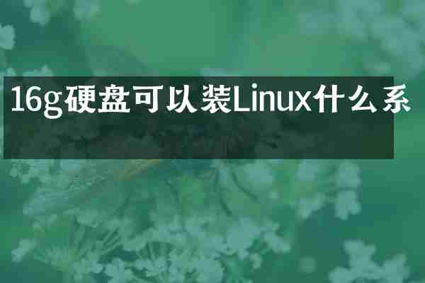 16g硬盘可以装Linux什么系统