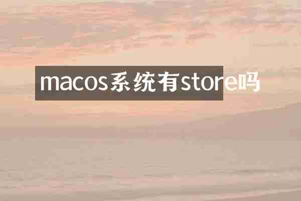 macos系统有store吗