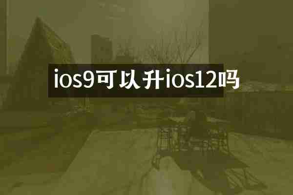 ios9可以升ios12吗