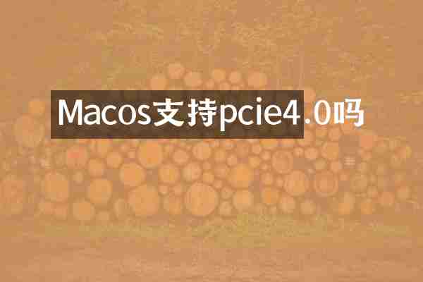 Macos支持pcie4.0吗