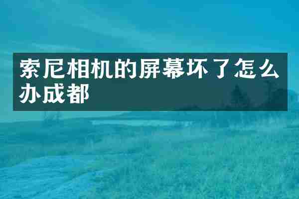 索尼相机的屏幕坏了怎么办成都