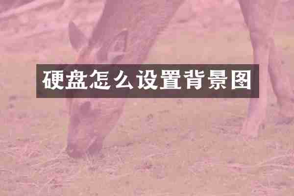 硬盘怎么设置背景图
